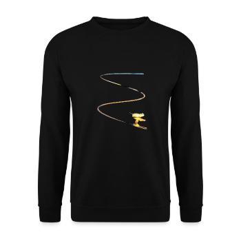 Skier Winter Sports Holiday Snow Ski skiing - Unisex Sweatshirt - black - Front - Alina (178cm) & Michal (187cm)