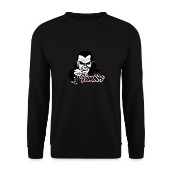 Halloween Vampir Bier Vambier Funny Horror - Unisex Pullover - Schwarz - Vorne - Alina (178cm) & Michal (187cm)