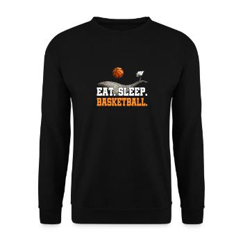 Basketball Basketballer Basketball Player Gift - Unisex Sweatshirt - black - Front - Alina (178cm) & Michal (187cm)