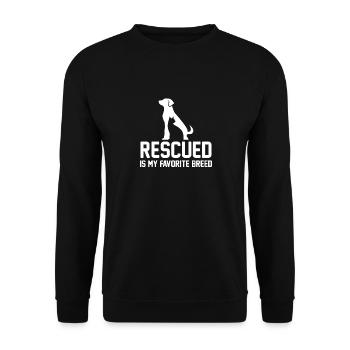 Rescued est ma race préférée - Sweat-shirt Unisexe - noir - Devant - Alina (178cm) & Michal (187cm)