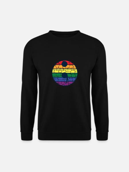 LGBT Regenbogen Semikolon Gaypride Gender Geschenk - Unisex Pullover - Schwarz