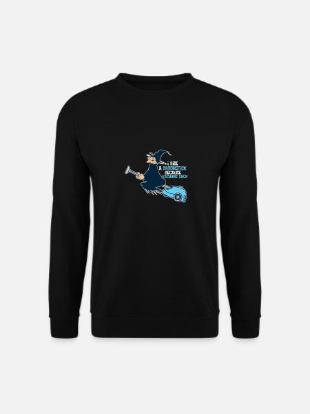 Halloween Hexe Besen Staubsauger Lustig Geschenk - Unisex Pullover - Schwarz