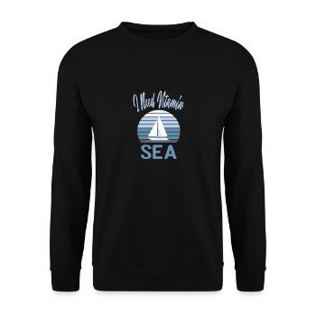 I Need Vitamin Sea - Unisex Sweatshirt - black - Front - Alina (178cm) & Michal (187cm)