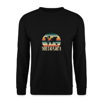 Il n'y a pas de planète b - Sweat-shirt Unisexe - noir - Devant - Alina (178cm) & Michal (187cm)