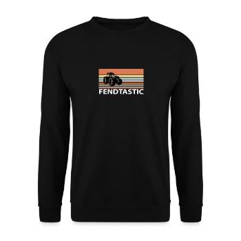Fendtastic tractor saying for farmers and farmers - Unisex Sweatshirt - black - Front - Alina (178cm) & Michal (187cm)