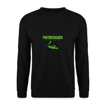 Forellen Angler Angeln Forellenpuff Puffbesucher - Unisex Pullover - Schwarz - Vorne - Alina (178cm) & Michal (187cm)