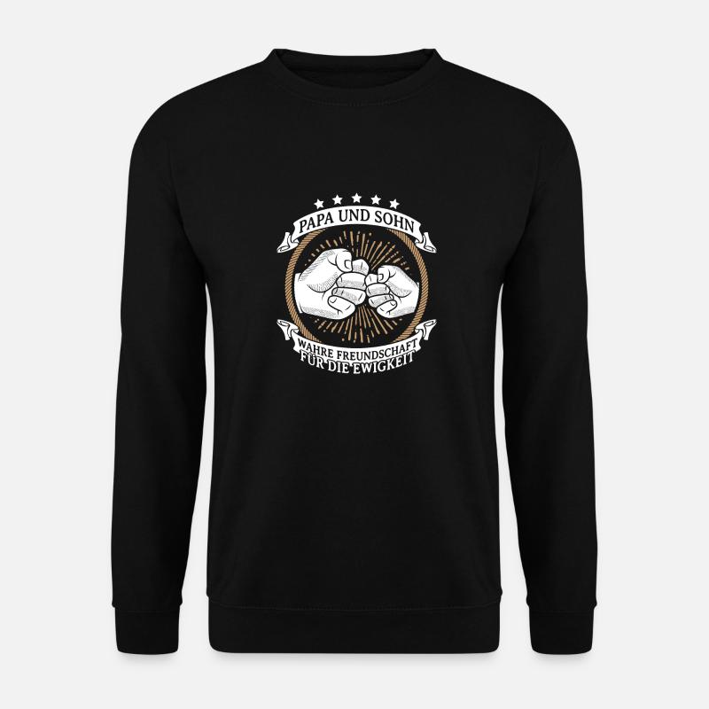 Papa Und Sohn Vater und Sohn Geschenk - Unisex Pullover - Schwarz