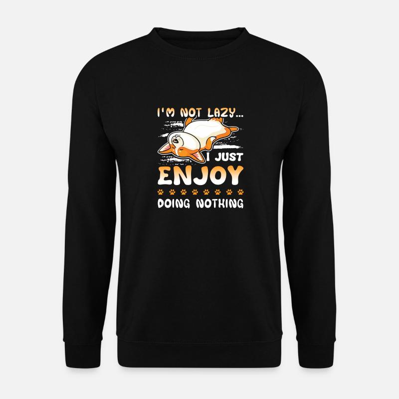 Corgi Fauler Corgi - Unisex Pullover - Schwarz