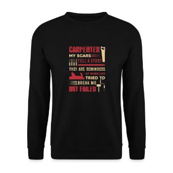 Tischler Stolzer Tischler - Unisex Pullover - Schwarz - Vorne - Alina (178cm) & Michal (187cm)