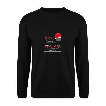 Männer perfekt Schwarzwald Bollenhut - Unisex Pullover - Schwarz - Vorne - Alina (178cm) & Michal (187cm)