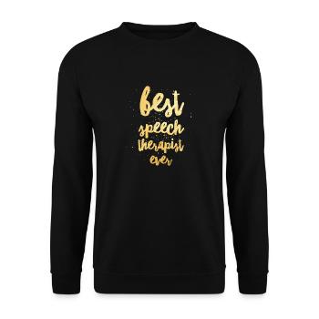 Best Speech Therapist Ever - Unisex Sweatshirt - black - Front - Alina (178cm) & Michal (187cm)