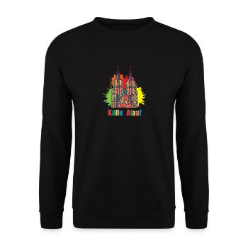 Kölner Karneval Kölle Alaaf - Unisex Pullover - Schwarz - Vorne - Alina (178cm) & Michal (187cm)