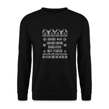 Error 404 pull de Noël introuvable noel - Sweat-shirt Unisexe - noir - Devant - Alina (178cm) & Michal (187cm)