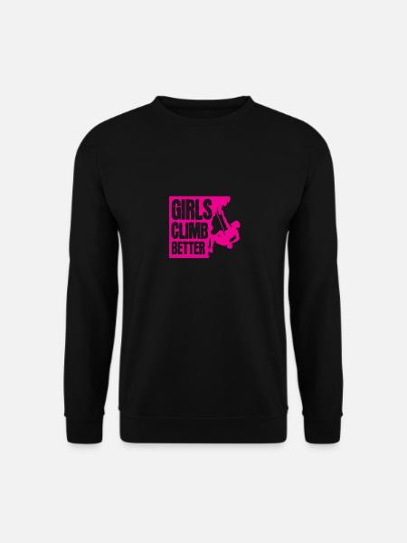 Fille grimper mieux logo - Sweat-shirt Unisexe - noir
