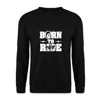 Horse Horses Foal Icelandic Horses Riding Gift - Unisex Sweatshirt - black - Front - Alina (178cm) & Michal (187cm)