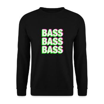 Bass Gabber Frenchcore Techno - Unisex Pullover - Schwarz - Vorne - Alina (178cm) & Michal (187cm)