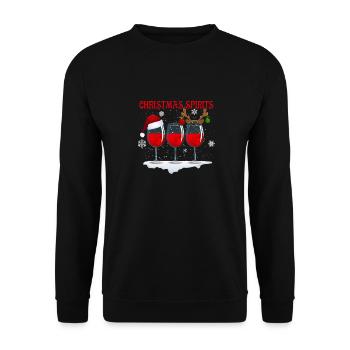 Christmas spirits - Unisex Sweatshirt - black - Front - Alina (178cm) & Michal (187cm)
