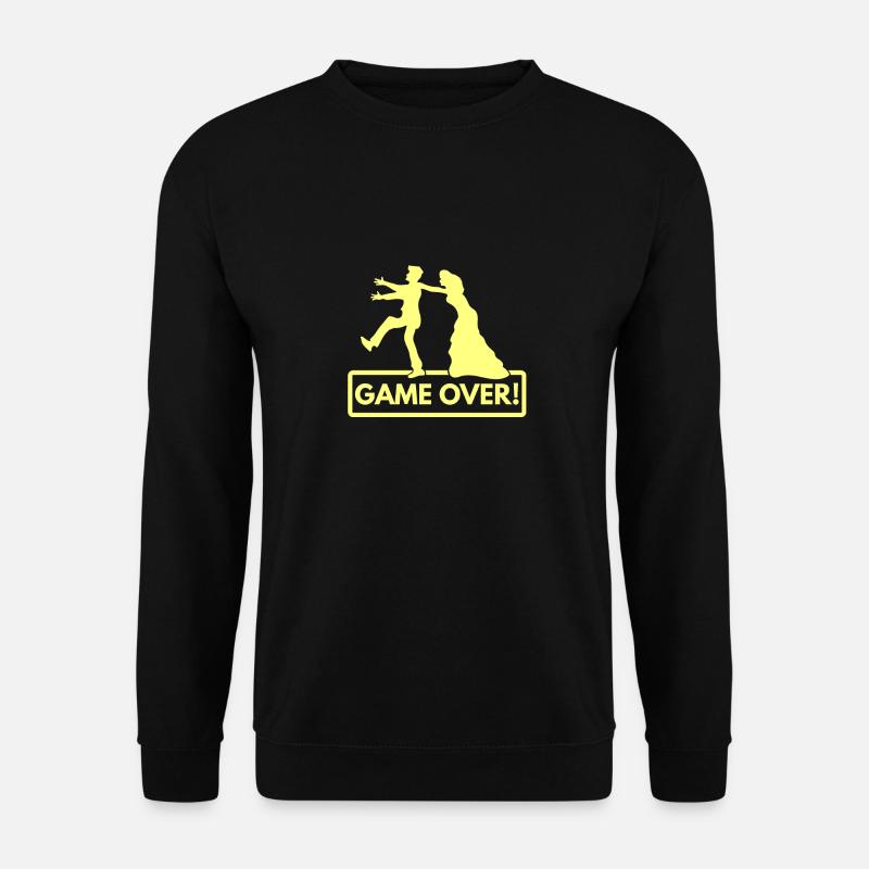 game over! Heiraten Hochzeit Geschenk Nerd Gamer - Unisex Pullover - Schwarz