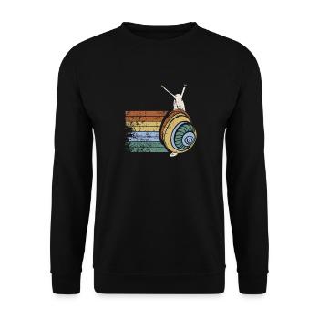 Animaux d'amour Rétro cadeau d'escargot idée de conception pour - Sweat-shirt Unisexe - noir - Devant - Alina (178cm) & Michal (187cm)