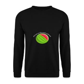 I have a watermelon worn pregnant - Unisex Sweatshirt - black - Front - Alina (178cm) & Michal (187cm)