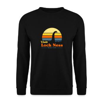 Nessie Besuch Loch Ness Nessie Touren legendär - Unisex Pullover - Schwarz - Vorne - Alina (178cm) & Michal (187cm)