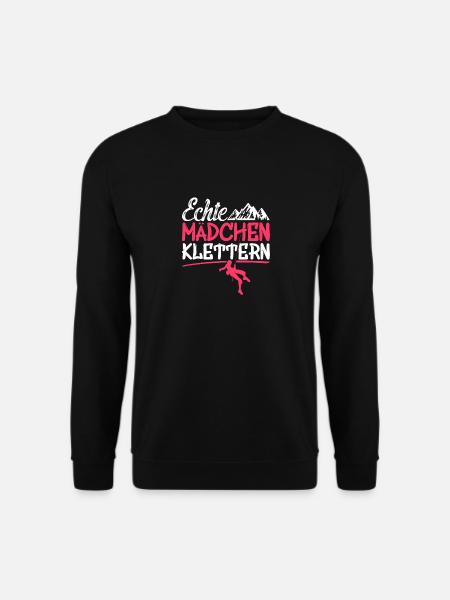 Echte Mädchen Klettern Damen Climbing Climben - Unisex Pullover - Schwarz