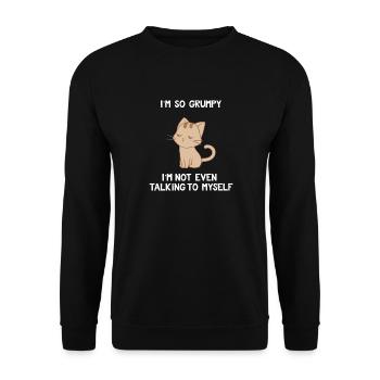 Grumpy Cat cat shirt - Unisex Sweatshirt - black - Front - Alina (178cm) & Michal (187cm)