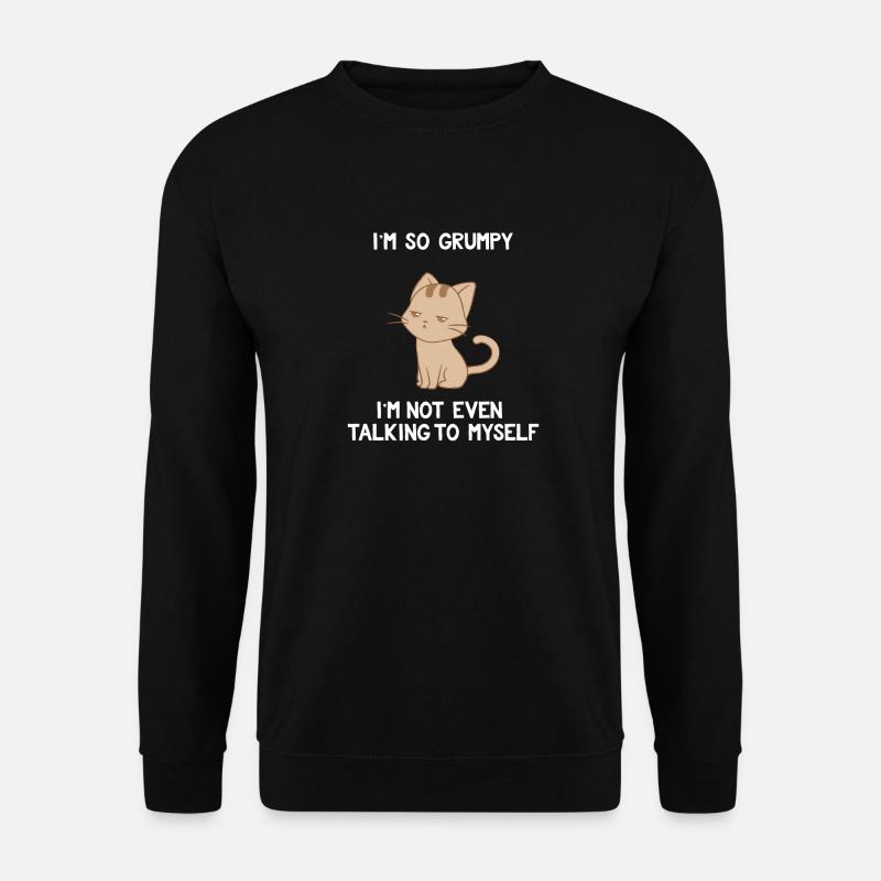 Grumpy Cat -Katzen-Shirt - Unisex Pullover - Schwarz
