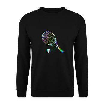 Tennisspieler - Unisex Pullover - Schwarz - Vorne - Alina (178cm) & Michal (187cm)