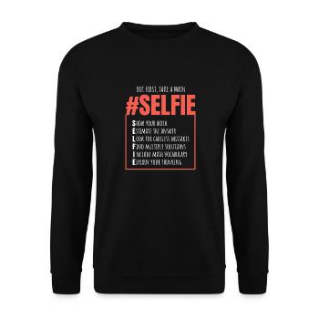 Cadeau de maths rigolote prof de math - Sweat-shirt Unisexe - noir - Devant - Alina (178cm) & Michal (187cm)