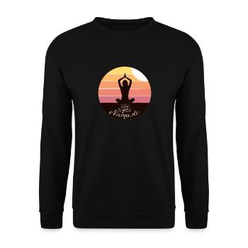 Yoga Fitness Namaste Femme T-shirt Méditation - Sweat-shirt Unisexe - noir - Devant - Alina (178cm) & Michal (187cm)