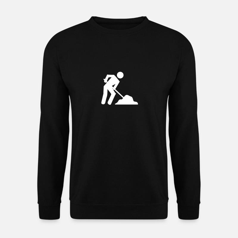 Bauarbeiter weiß - Unisex Pullover - Schwarz