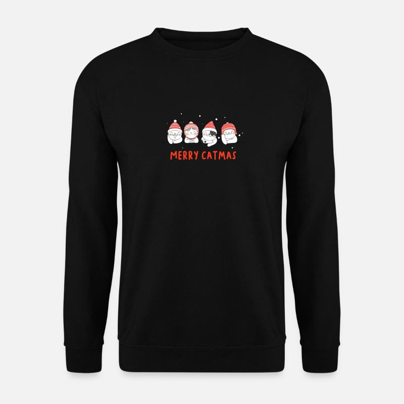 Merry Catmas Cats Gift - Unisex Sweatshirt - black
