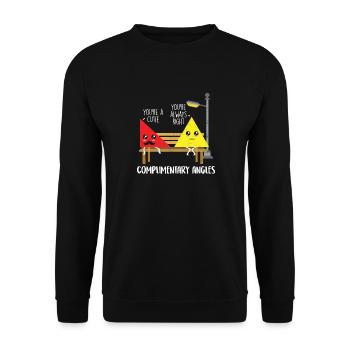 Funny Geometry Pun Gift Design gratuit - Sweat-shirt Unisexe - noir - Devant - Alina (178cm) & Michal (187cm)