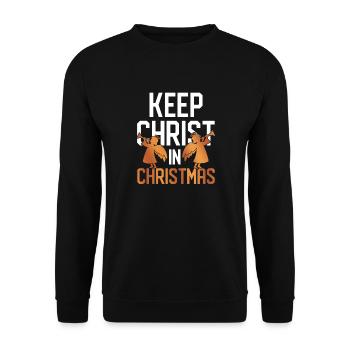 Jésus Christkind Noël - Sweat-shirt Unisexe - noir - Devant - Alina (178cm) & Michal (187cm)