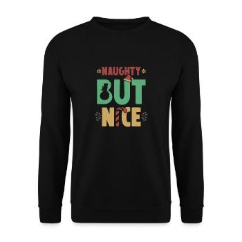 Naughty but nice - Unisex Pullover - Schwarz - Vorne - Alina (178cm) & Michal (187cm)