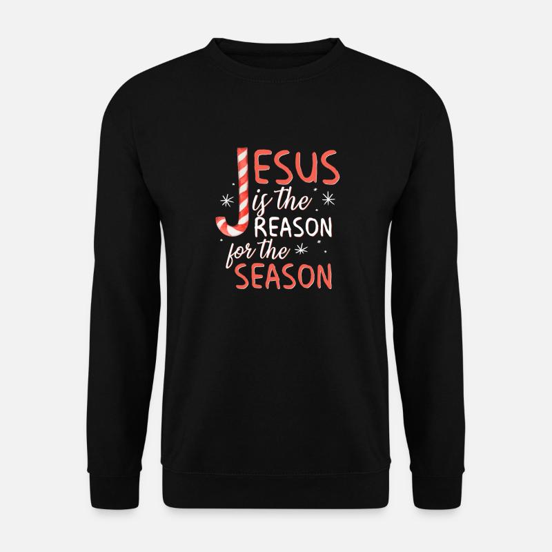 Jesus Is The Reason For The Season Zuckerstange We - Unisex Pullover - Schwarz