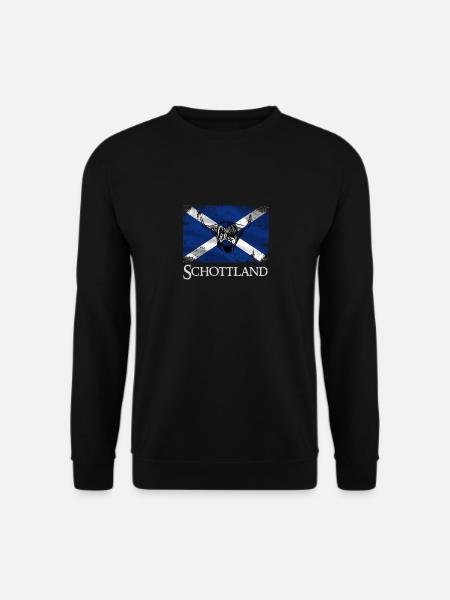 Drapeau écossais bannière rétro bétail écosse - Sweat-shirt Unisexe - noir