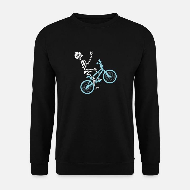 Conception de cadeau squelette de pilote BMX pour les fans de vélo - Sweat-shirt Unisexe - noir