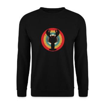 Love Lobster Vintage Crawfish Gift Design Idea - Unisex Sweatshirt - black - Front - Alina (178cm) & Michal (187cm)