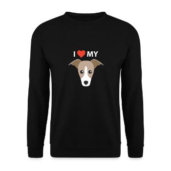 I Love My Dog Poison Cadeaux Lévriers Italiens - Sweat-shirt Unisexe - noir - Devant - Alina (178cm) & Michal (187cm)