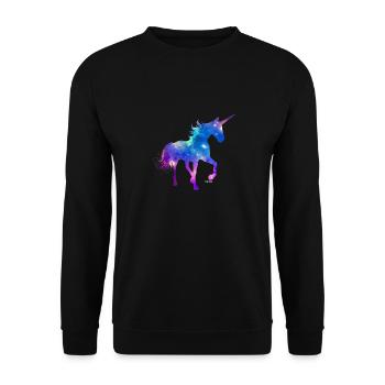 Coloré arc-en-ciel douce idée cadeau licorne - Sweat-shirt Unisexe - noir - Devant - Alina (178cm) & Michal (187cm)