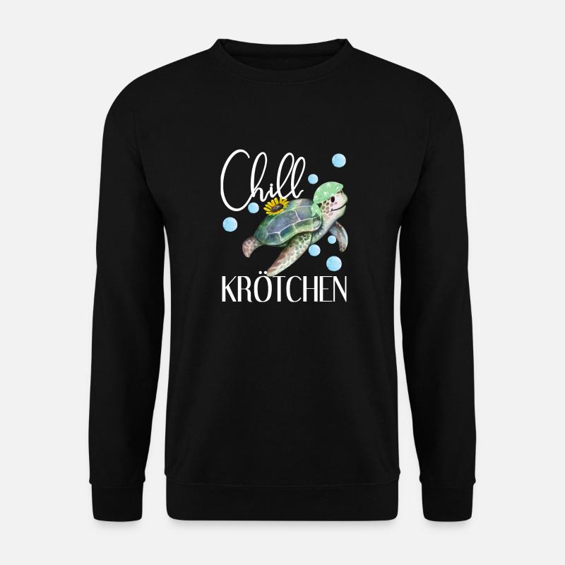Chillkrötchen Chillkröte Chillen Schildkröte - Unisex Pullover - Schwarz