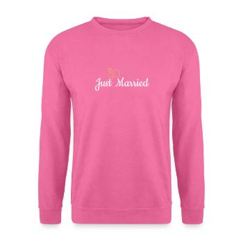 Just Married Couple Gifts Couples Engagement - Unisex Pullover - Pink - Vorne