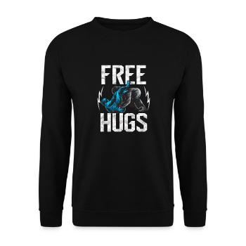 Mignons calins libres arts martiaux Jiu Jitsu BJJ - Sweat-shirt Unisexe - noir - Devant - Alina (178cm) & Michal (187cm)