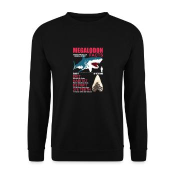 Megalodon Dinosaurier Hai Lutig Flirt Fan Geschenk - Unisex Pullover - Schwarz - Vorne - Alina (178cm) & Michal (187cm)