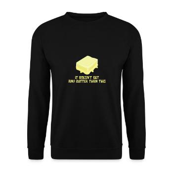 Cooking Butter Funny Better Milk Nature Gift - Unisex Sweatshirt - black - Front - Alina (178cm) & Michal (187cm)