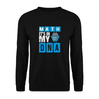 Math in my DNA! Gift idea, gift - Unisex Sweatshirt - black - Front - Alina (178cm) & Michal (187cm)