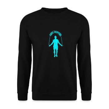 Rope Skipping Saut à câble Entraînement épuisant - Sweat-shirt Unisexe - noir - Devant - Alina (178cm) & Michal (187cm)