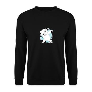 Christmas Polar Bear Dab Polar Bear Dabbing - Unisex Sweatshirt - black - Front - Alina (178cm) & Michal (187cm)